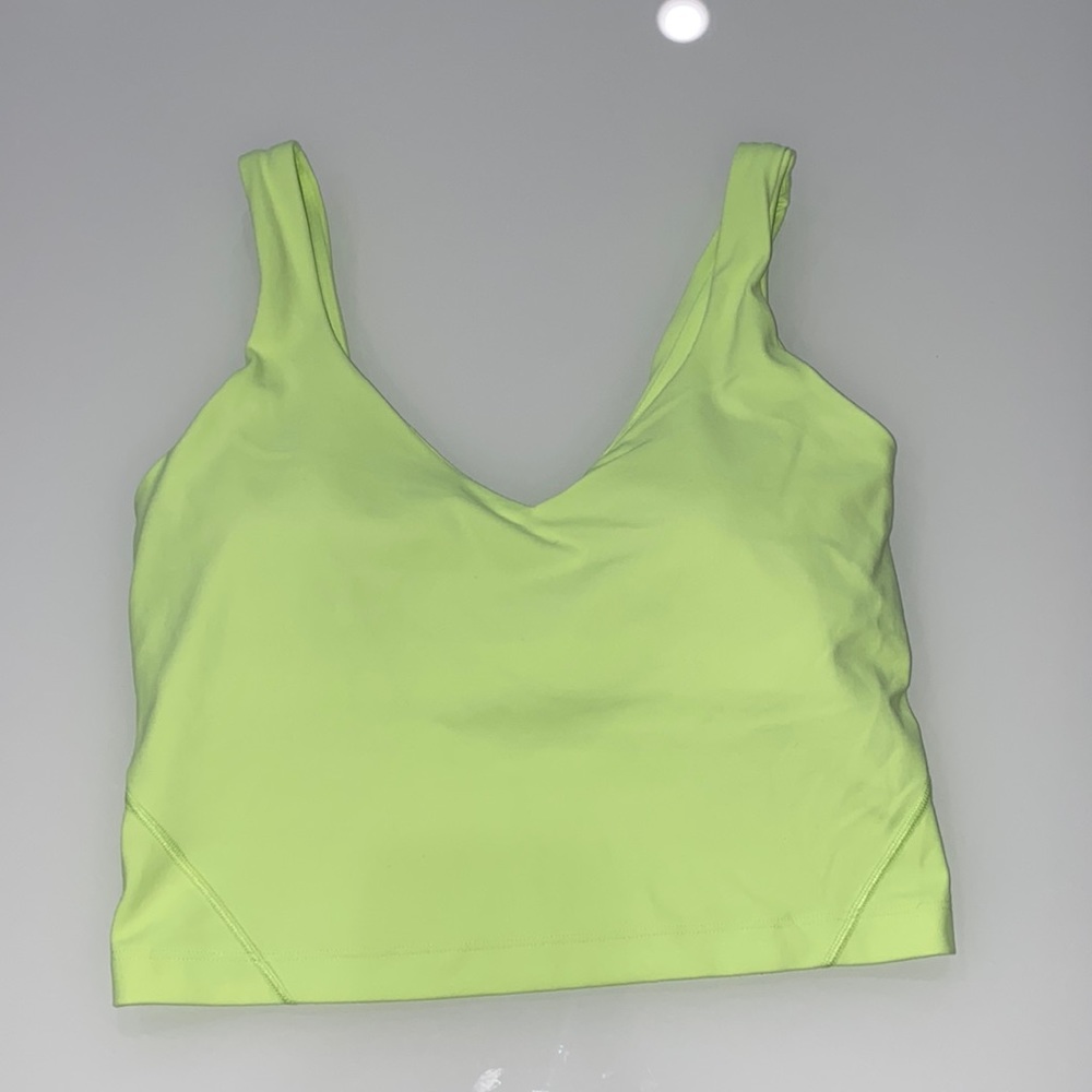 Lululemon Aligh size 4 neon crop tank